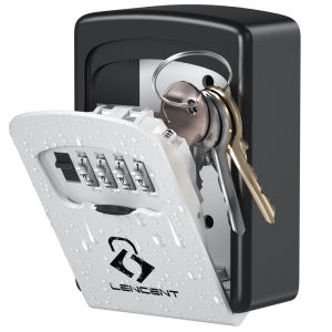 Lencent Key Lock Box Wall Mounted Key Safe Key Storage Box with Strong 4-Digit Combination to Share and Secure Keys for Home Office Etc