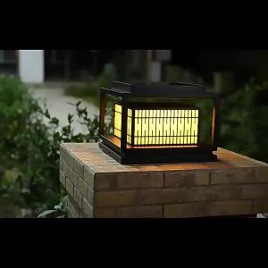 SXH  Outdoor Solar Pillar Light Gate Pillar Waterproof Villa Wall Light Home Super Bright Outdoor Courtyard Fence Light