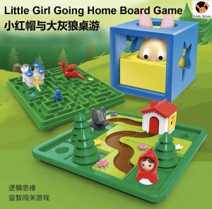 Little Riding Hood Board Game Little Girl Going Home logical Early Learning Puzzle 3