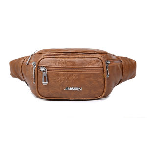 YOOXI 【สต็อกท้องถิ่น】 กระเป๋าเอว PU หนังทนต่อการสวมใส่ กระเป๋าไหล่ กระเป๋าไหล่กันน้ำ