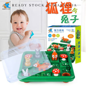 【READY STOCK】Smart game Jumping Rabbit Board Games Run Rabbit 60 Challenge IQ Training Toys 狐狸与兔子桌游 (TOY90)