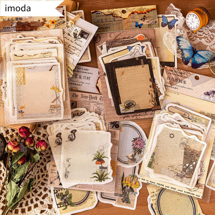 imoda 30 sheets/pc Plant Collage Series Vintage Sticky Notes for ...