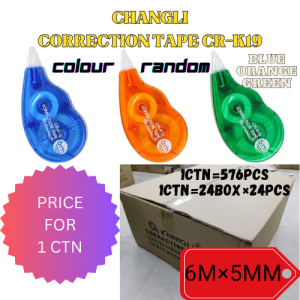 【1CTN=288/432/576PCS ! ! !】CHANGLI CORRECTION TAPE 10Mx5MM/30Mx5MM/6M×5MM (CR-K32/CR-919/CR-K19)