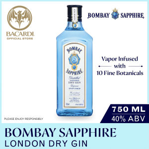 Bombay Sapphire Distilled London Dry Gin 750ml / 75cl  40% ABV - Vapour Infused Spirit with Exotic Botanicals
