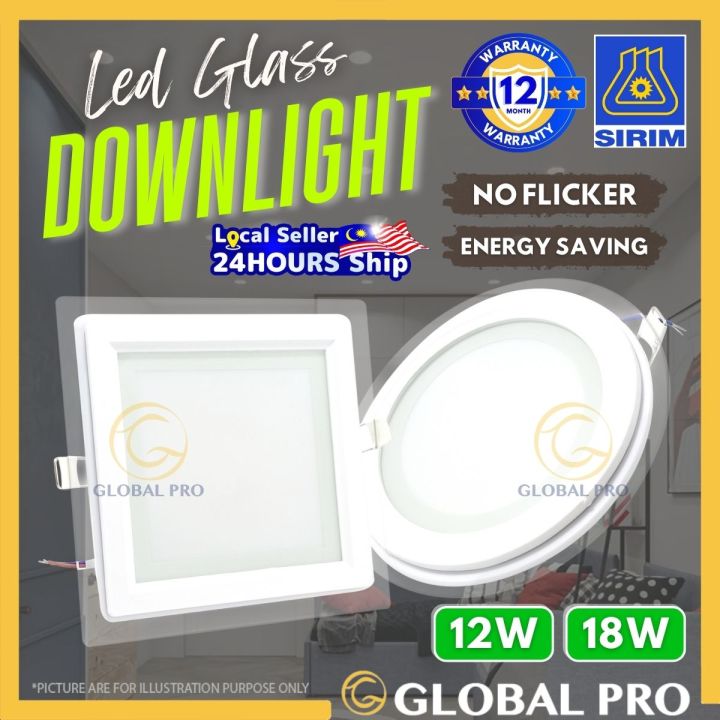 [SIRIM] 𝐆𝐋𝐎𝐁𝐀𝐋 𝐏𝐑𝐎 Glass Downlight Lampu Ceiling Light Lampu Bilik ...