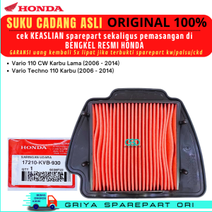 Saringan Filter Udara Vario 110 karbu Ori Saringan Udara Vario Techno 110 Karbu Filter Udara Vario 110 Karbu Original Filter Udara Vario 110 Karbu Lama Ori Filter Udara Vario Techno 110 Karbu Ori HONDA GENUINE PARTS KVB