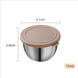 1/4 chiếc hộp gia vị chống rò rỉ mini hộp đựng gia vị cốc có nắp nước sốt thép không gỉ 304 cầm tay