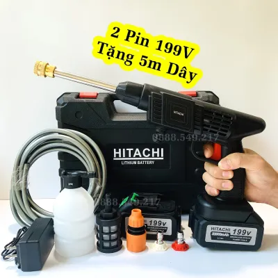 Máy Rửa Xe Thông Minh Dùng Pin Siêu Khỏe Công Nghê Mới - Máy Xịt Rửa Tăng Áp Hàng Chuẩn Động Cơ Lõi Đồng Siêu Bền