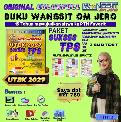 PAKET PLATINUM WANGSIT OM JERO - UTBK SNBT 2027 - BEST SELLER PILIHAN BUKU TPS 1 TPS 2 DAN SUKSES TPS 2027 - ORIGINAL PENERBIT WANGSIT OM JERO