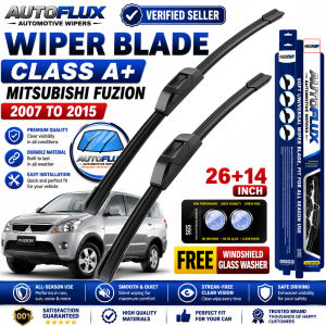 AutoFlux Wiper Blade for Mitsubishi Fuzion 2007 to 2015 | FREE Windshield Glass Washer | 2Pcs Set