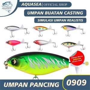 AQUASEA Lure Umpan Pancing Ikan 14g/9cm Umpan Casting Putar Ekornya Lure Umpan Memancing Bentuk Ikan Imitasi PE018