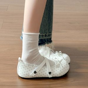 Free Shipping Ballet Flats For Women 2026 Autumn New Collection Incredibly Stylish Shallow-Toe Casual Shoes Perfect For Pairing With Dresses White Sneakers