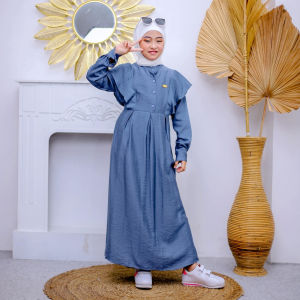 Moana Dress Kids Baju Gamis Anak Perempuan Bahan Polo Linen Size S M L XL XXL