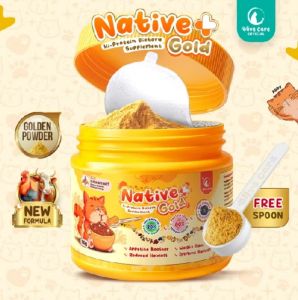 Vitamin Kucing NATIVE+ GOLD Protein Tinggi GOLDEN POWDER Penambah Nafsu Makan dan Penggemuk