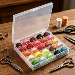 25 colors/set with storage box spool polyester thread spool sewing machine spool