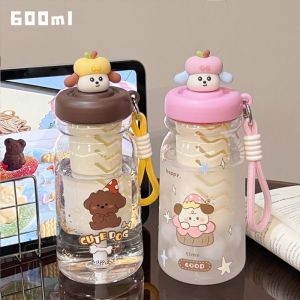 JOYNCLEON Dễ Thương nhựa hoạt hình Cốc có ống hút Với đồ pha trà Và Xử Lý Xách Tay Cao Phong Cách chai nước Cho Phụ Nữ Mùa Hè