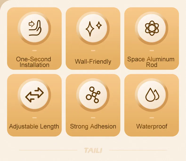 Description Picture 2 of itemTAILI Towel Rack Bathroom Shelf Hooks Hanger Kitchen Storage Racks Wall Hooks Organizer Suction Cup Clothes Holder Bathroom