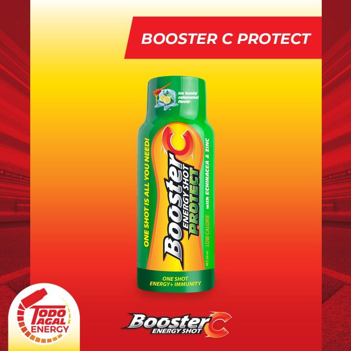 Booster C Energy Shot Protect Immunity Booster with Vitamins Zinc and Echinacea 60ml [FDA Approved]