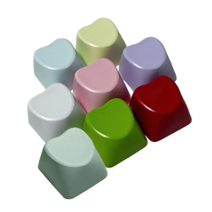 Pack of 10 Heart Shaped 1U Keycaps Durability PBT Material Anti Fade For Mechanical Keyboards