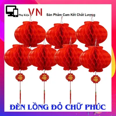 SET 10 Đèn Lồng Đỏ Nilon Chữ Phúc Treo Trang Trí Lễ Tết 2026 - Combo 10 Đèn Lồng Tổ Ong Trang Trí Lễ Hội Tết Cổ Truyền - Đèn Lồng Giấy Đỏ Ni Lông Chống Nước- Lồng Đèn Đỏ Treo Trang Trí Tết Trang Trí Lễ Hội Tiệc Tùng