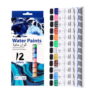 Water Colours Paint Set 12 colors 12 ml Watercolor Tubes for Artists Kids Beginners & Painters Canvas Ceramic Rock Painting Kit Art Supplies