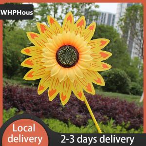 [COD] WHPHous Ship within 24 hours Colorful Sunflower Windmill Wind Turbine For Lawn Garden Party Decoration Outdoor Camping Picnic Garden Yard Decor