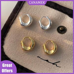 CANAMEK✨ Women Ear Hoop Earrings Versatile Sweet Girl Trendy Earrings Fashion Jewery Allergy Party New Year Gifts Accessories