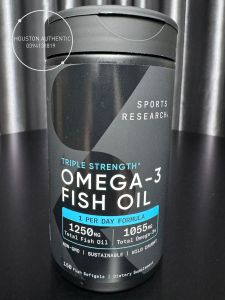 [ ĐỦ BILL STORE + AIR] Dầu cá Sports Research SR Omega-3 Fish Oil Triple Strength 150 viên _ Live tại Mỹ