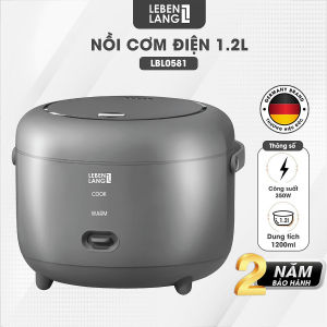 Nồi Cơm Điện Mini Lebenlang LBL0581 Dung Tích 12L Lòng Nồi Inox 304 Cao Cấp - Bảo hành 24 tháng