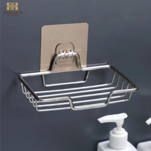 (Baolikai)  High Quality Soap Rack Wall Mounted Soap Holder Stainless Steel Soap Sponge Dish Bathroom