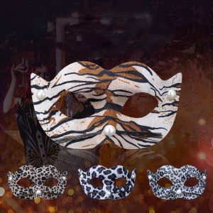 LIEYH Creative Party For Dance Costumes Animal Pattern Leopard Halloween Decoration Cosplay Props Masquerade Leopard
