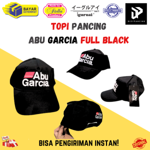 Topi Abu Garcia Uniseks Hitam dan motif kombi jaring