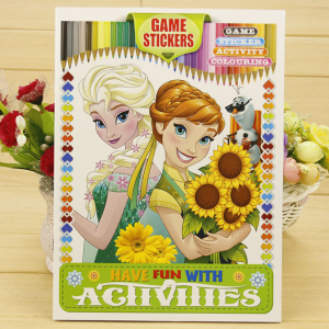 Children activity sticker coloring book game book activity book ABC fun education book / coloring for kids age above 2