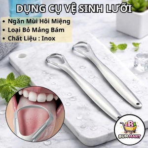 Combo 5 Dụng Cụ Chà Lưỡi Inox Sạch Mảng Bám Ngăn Hôi Miệng Cây Vệ Sinh Lưỡi Khoang Miệng Luôn Sạch