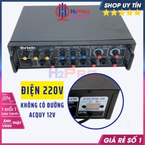 Âm Ly Mini Oriole Pa7 Công Suất Lớn 250W Dùng Loa Phóng Thanh 4 Sò Lớn 4 Đường Mic 12V-220V Tặng Dây Av-H2Pro Audio