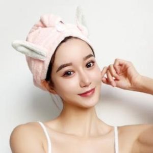 [Voucher & Dịch vụ]Khăn thỏ dễ thương ủ tóc đa năng khăn quấn tóc gội đầu cao cấp vải cotton mềm mại thấm hút tốt