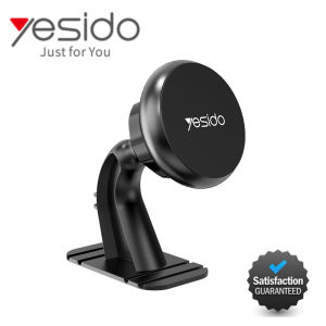 [New!] YESIDO C91 Roundhead Metal Edge Bendable Base Mobile Phone Magnetic Mount With Cord Keeper Organizer 6 Pc Rubidium Magnets 360 Degree Adjustable Dashboard Cellphone Magnetic Holder Premium Yesido Model C91 WITH TWO (2) UNITS METAL SHEETS