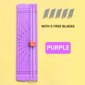 Portable Paper Cutter Manual A4 Trimmer Precision Plastic Pape Cutting Tool With 5 Sharp Blade Cutter School Supplies
