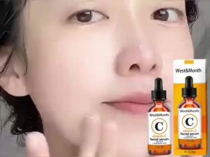 【Ready Stock】 West&Month Vitamin C Facial Serum with Hyaluronic Acid – Brightens Dull Skin Boosts Collagen for Firmness Deep Hydration & Repair Daily Glow Essence 30ml
