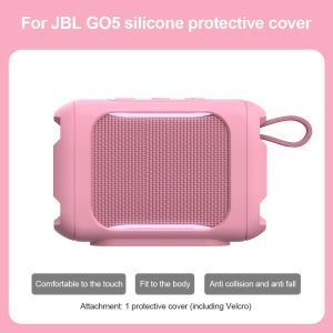 PLNBFG Shockproof Silicone Cover Case Portable Dirt-proof Protective Cover Splash‑Resistan Protective Sleeve for JBL GO5 Bluetooth Speaker Speaker Accessories