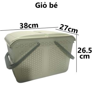 Giỏ Đựng Đồ Đi Sinh Làn Đựng Đồ Sơ Sinh Giỏ Đựng Quần Áo Có Nắp VIỆT NHẬT 2604/2606 -TADAHOME
