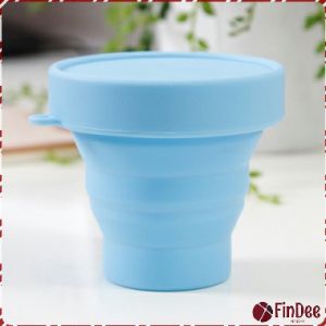 FinDee แก้วน้ำพับได้ แก้วน้ำซิลิโคน ถ้วยยืดไสลด์ silicone folding cup มีสินค้าพร้อมส่ง