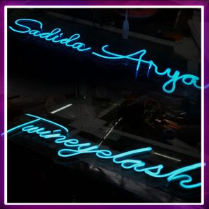 Neon Flex Design Custom Ukuran 30x70cm