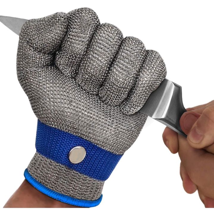 Kitchen Cut Resistant Glove Level 9 Gardening Stainless Steel Wire Metal  Mesh Butcher Safety Work Glove for Meat Cutting and Fishing
