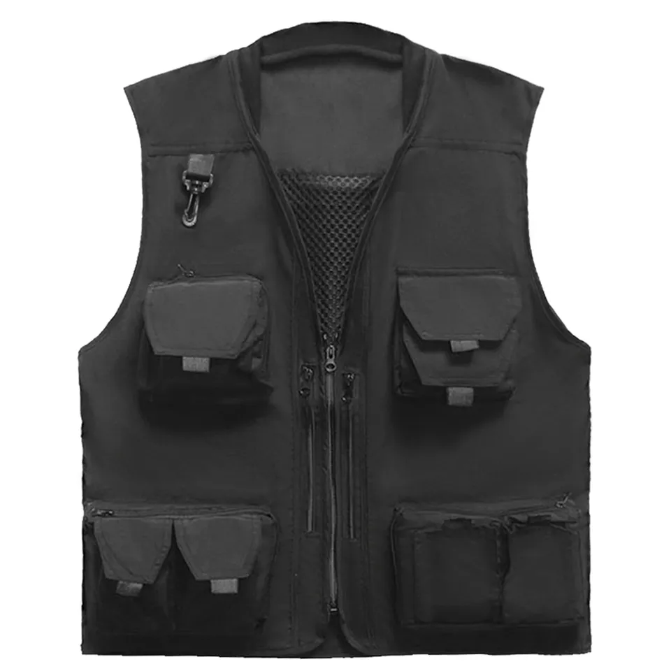 Jarusite Fishing Photography Vest Summer Multi Pockets Mesh Jackets Quick Dry Waistcoat Other L