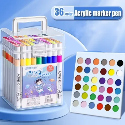 120 Colors Acrylic Markers Pen Set Marker Set Colored Pen Coloring Set Highlighter Pen Acrylic Paint