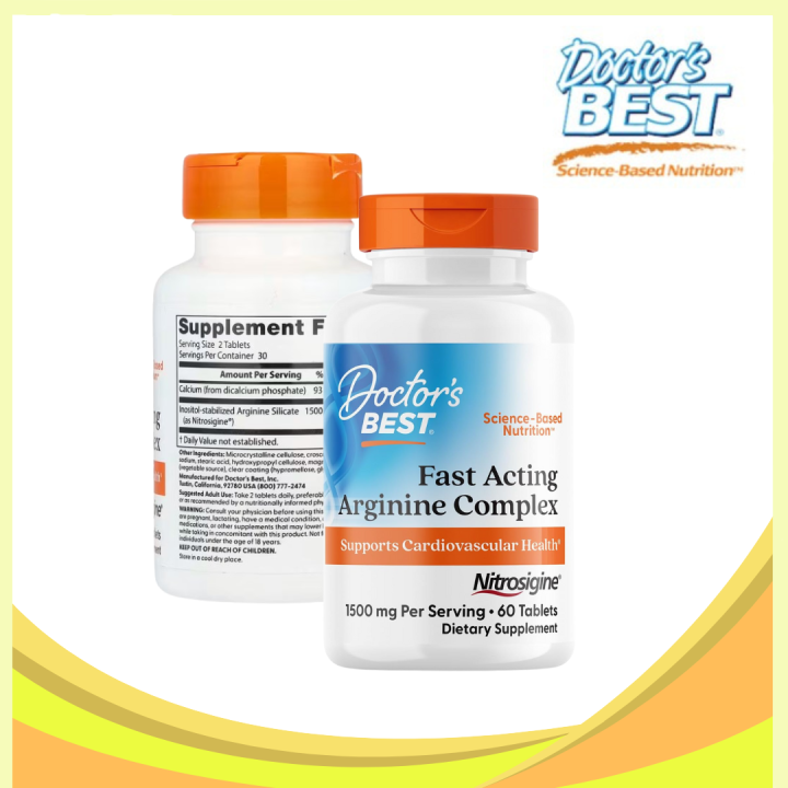 Doctor's Best Ph | Doctor's Best, Fast Acting Arginine Complex, 60 ...