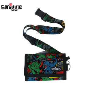 Australia Smiggle Original Children Wallet Boys Clutch Bag Cool Triceratops Coin Purse Kids Card Holder Three Fold Bags