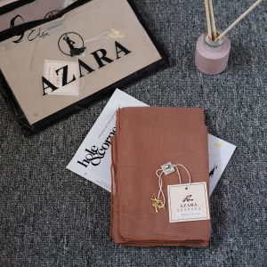 Hijab Azara Paris Premium Polos Poliester Warna-Warni Metal Logo