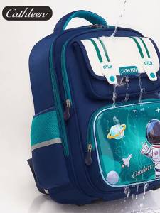AE New British-style school backpack for primary school students lightweight load-reducing spine-protecting large-capacity childrens backpack 1-6 Grade